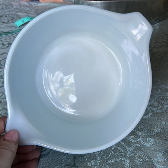 Vintage Pyrex Blue Snowflake Garland 473 1 quart Small Casserole Dish No Lid - Picture 3 of 12